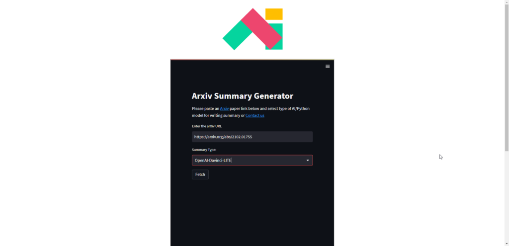 Arxiv Summary Generator :