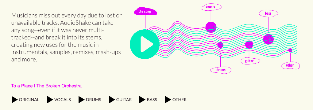Audioshake : Open up your music