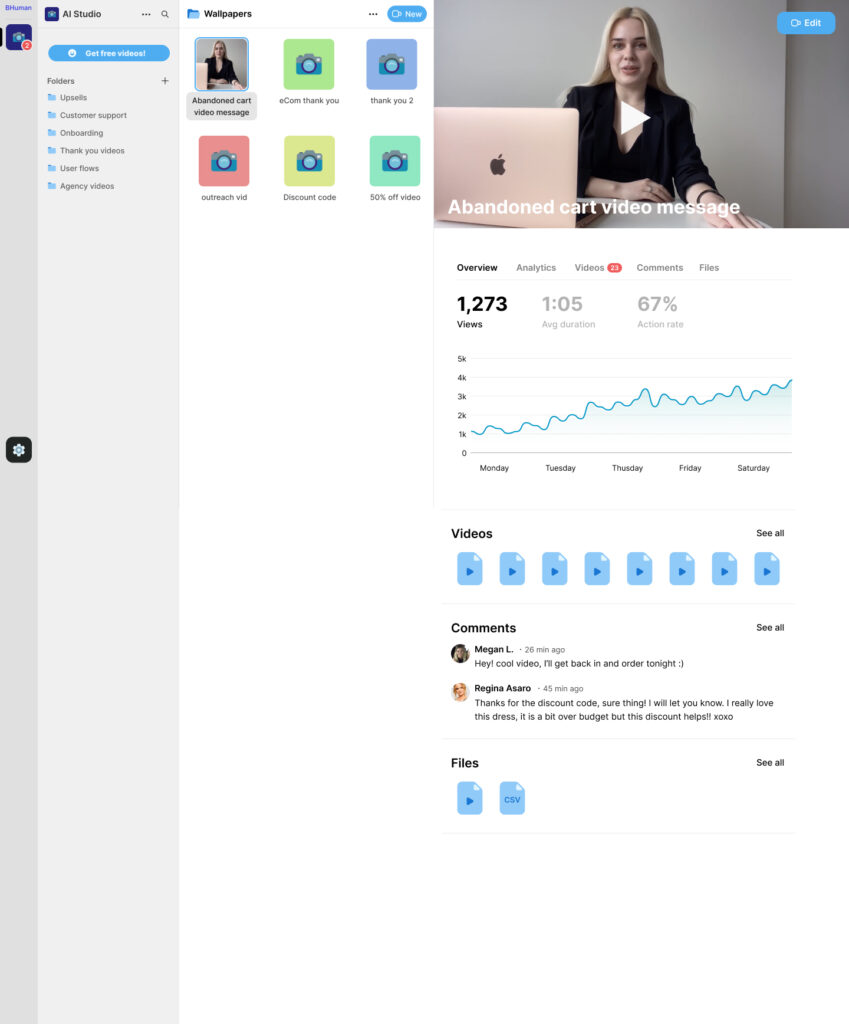 BHuman : Human connections at scale with personalized video.