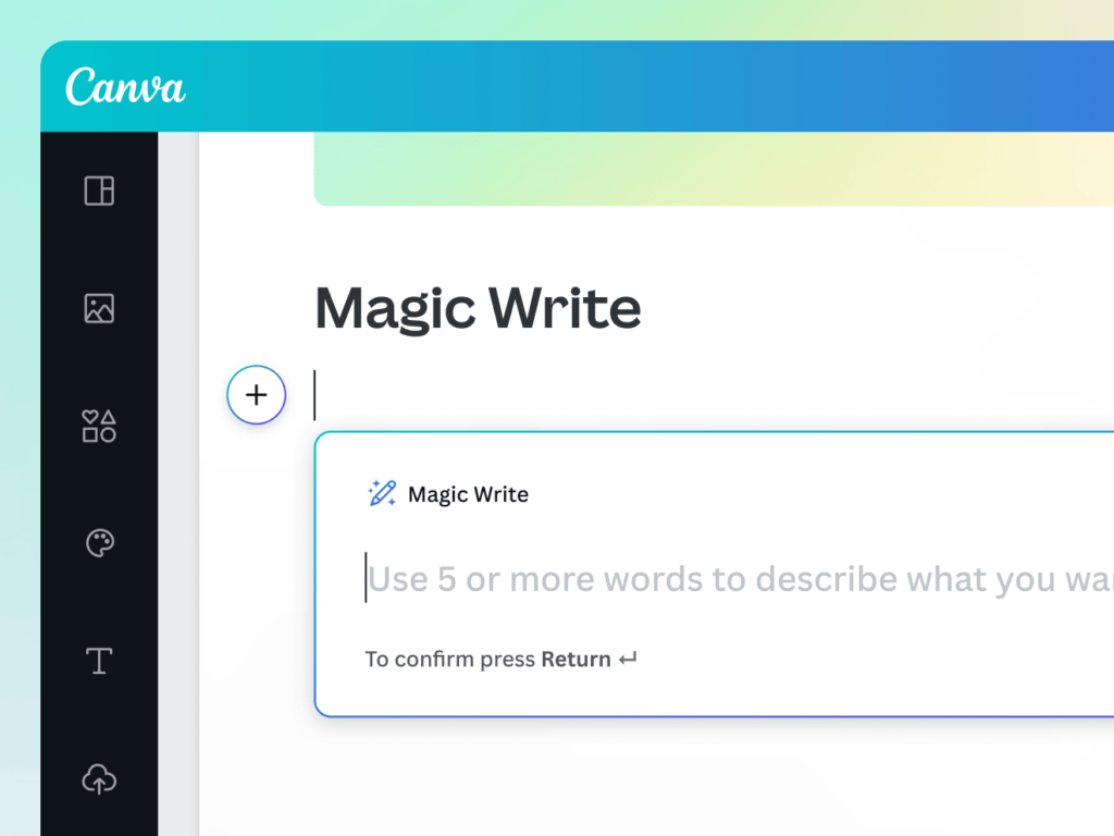 Canva Magic Write : Your first draft, fast