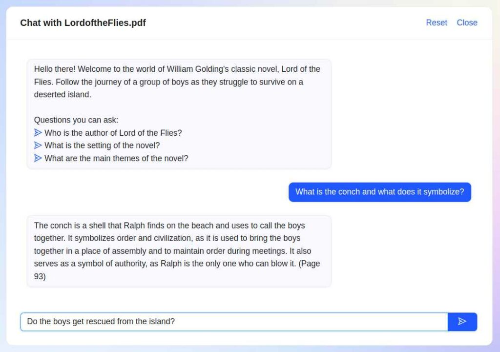ChatPDF : Chat with any PDF