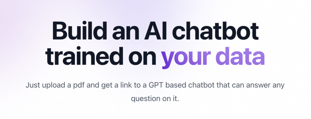 Chatbase : Build an AI chatbot trained on your data