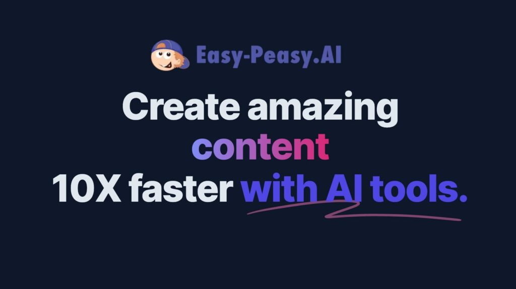 Easy-Peasy.AI : Create amazing social media captions 10X faster with AI tools.