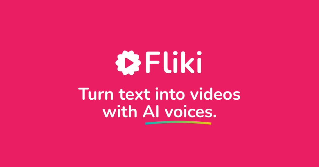 Fliki : Turn text into videos with AI voices