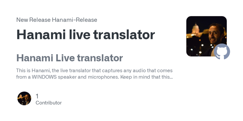 Hanami live translator : Real-Time Translation with Hanami Live Translator