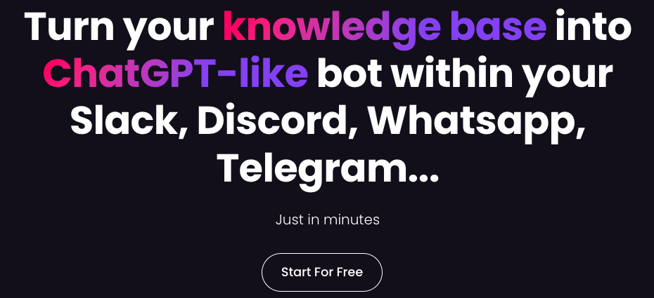 IngestAI.io : Turn your knowledge base into a ChatGPT-like context-aware bot
