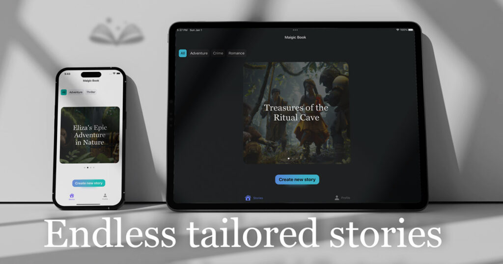 Maigic Book : Never-ending AI-powered customised stories