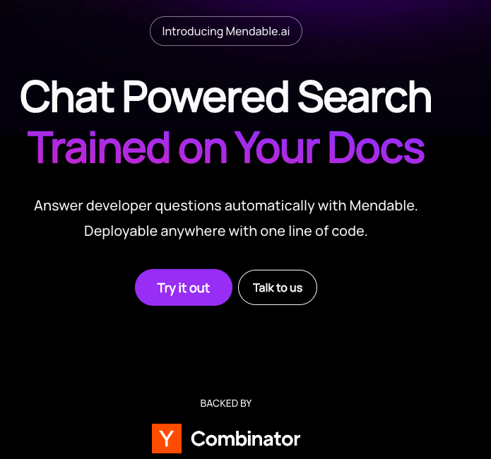 Mendable : Chat Powered Search
