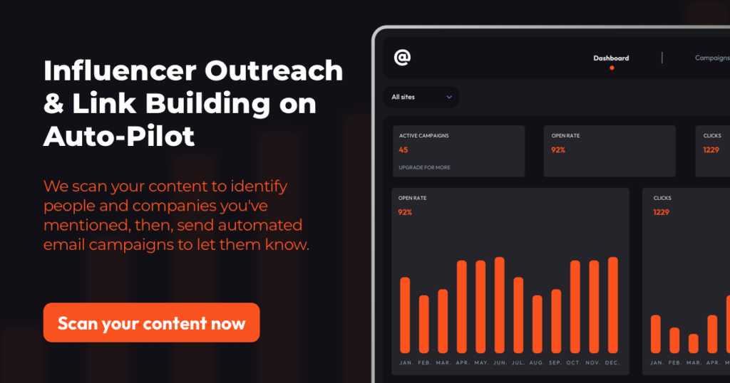 Mentioned : Influencer outreach & link building on auto-pilot