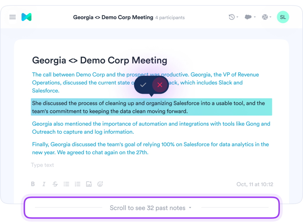 Momentum : Never miss a sales or