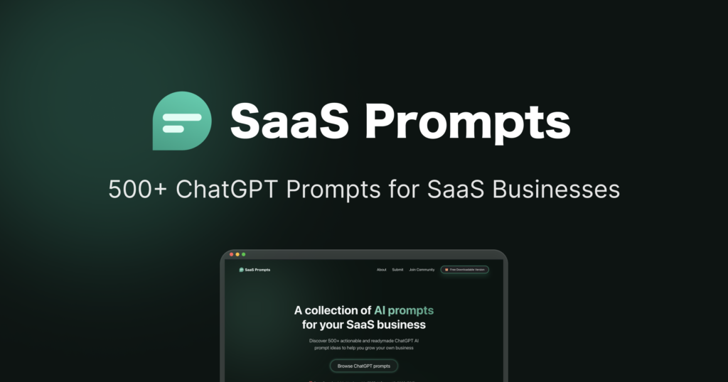 SaaS Prompts : Discover ChatGPT prompts for your SaaS product