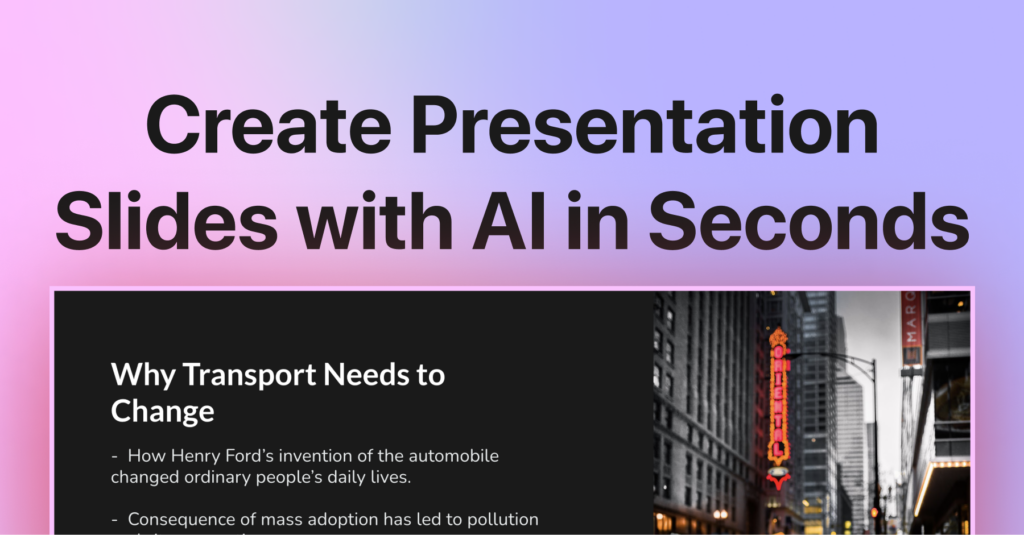 SlidesAI : Create Presentations Slides with AI in seconds