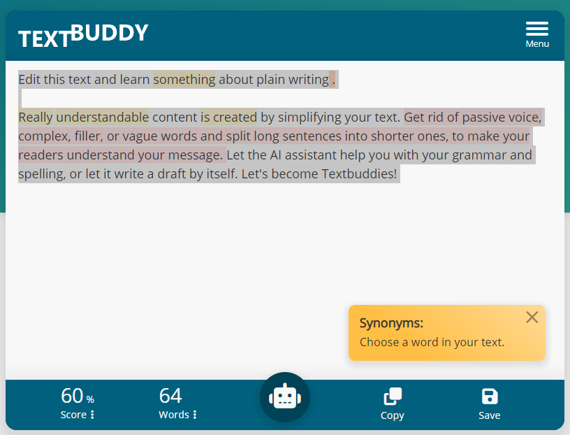 Textbuddy : Improve your writing