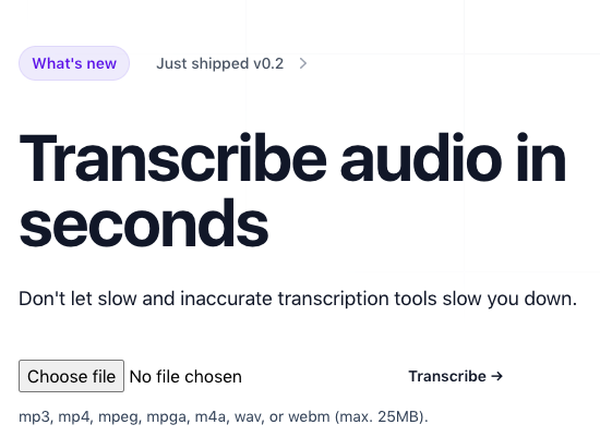 Transkribieren : Transcribe audio in seconds