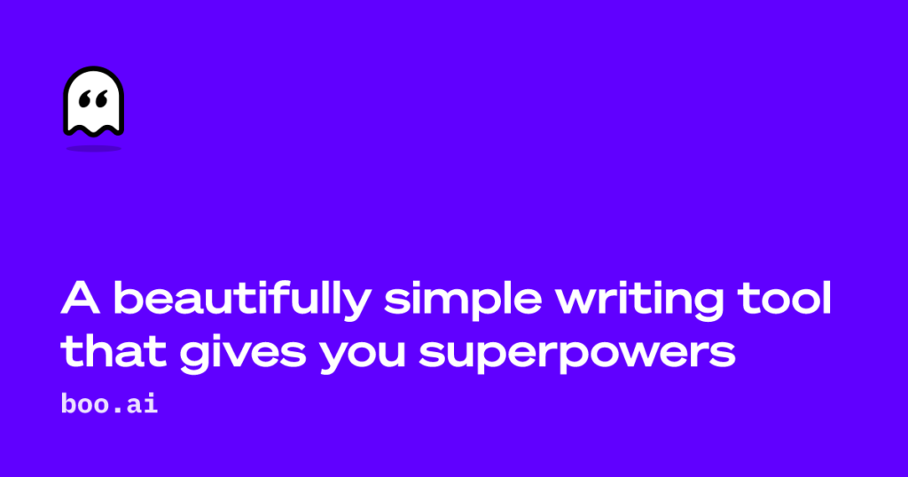 boo.ai : The simplest way to write with AI