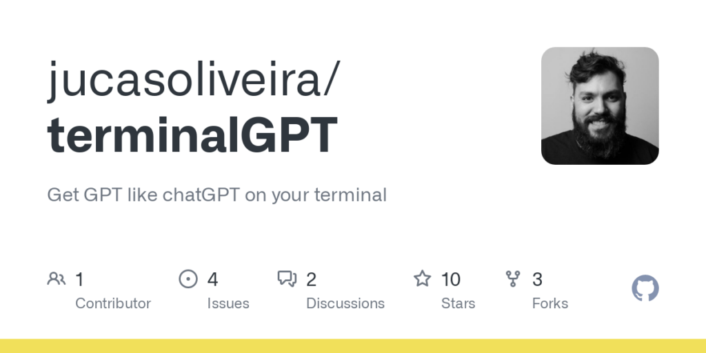 chatGPT on your terminal : Get GPT-like chatGPT on your terminal